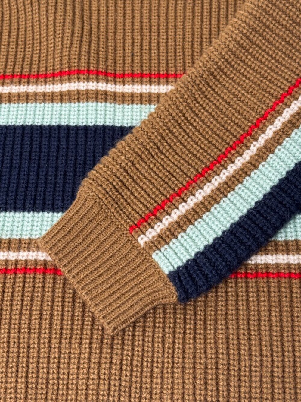 BRIXTON RACING STRIPE CREW SWEATER KNIT RETRO CLASSIC INSPO Y2K UTILITY STREET S - Picture 3 of 7